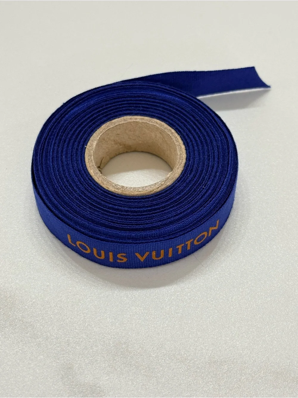 Louis Vuitton Authentic Blue & Orange Ribbon Continuous Roll ~ 8 - 10 Yds⁠